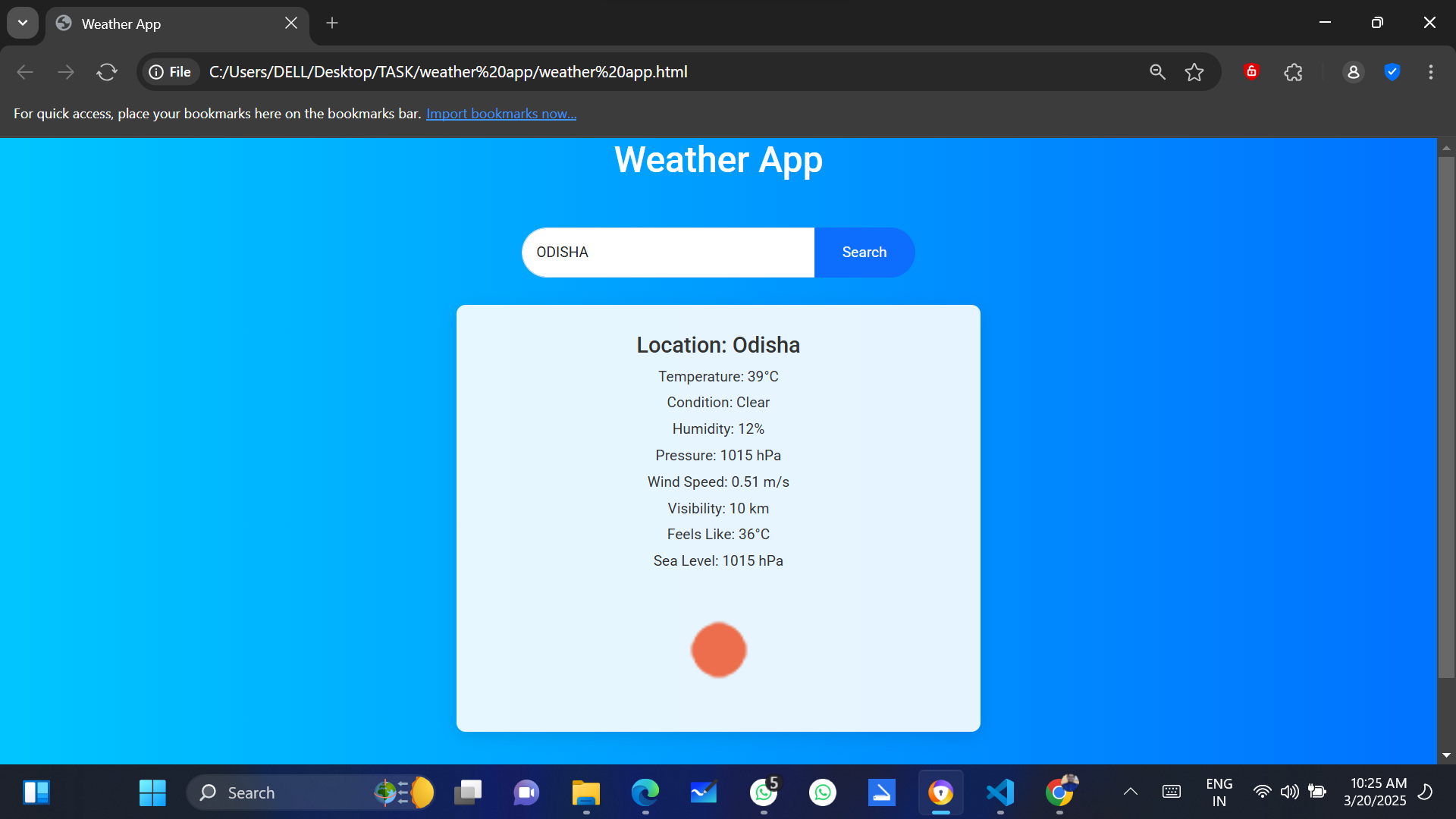 WEATHER WEBCAST APP